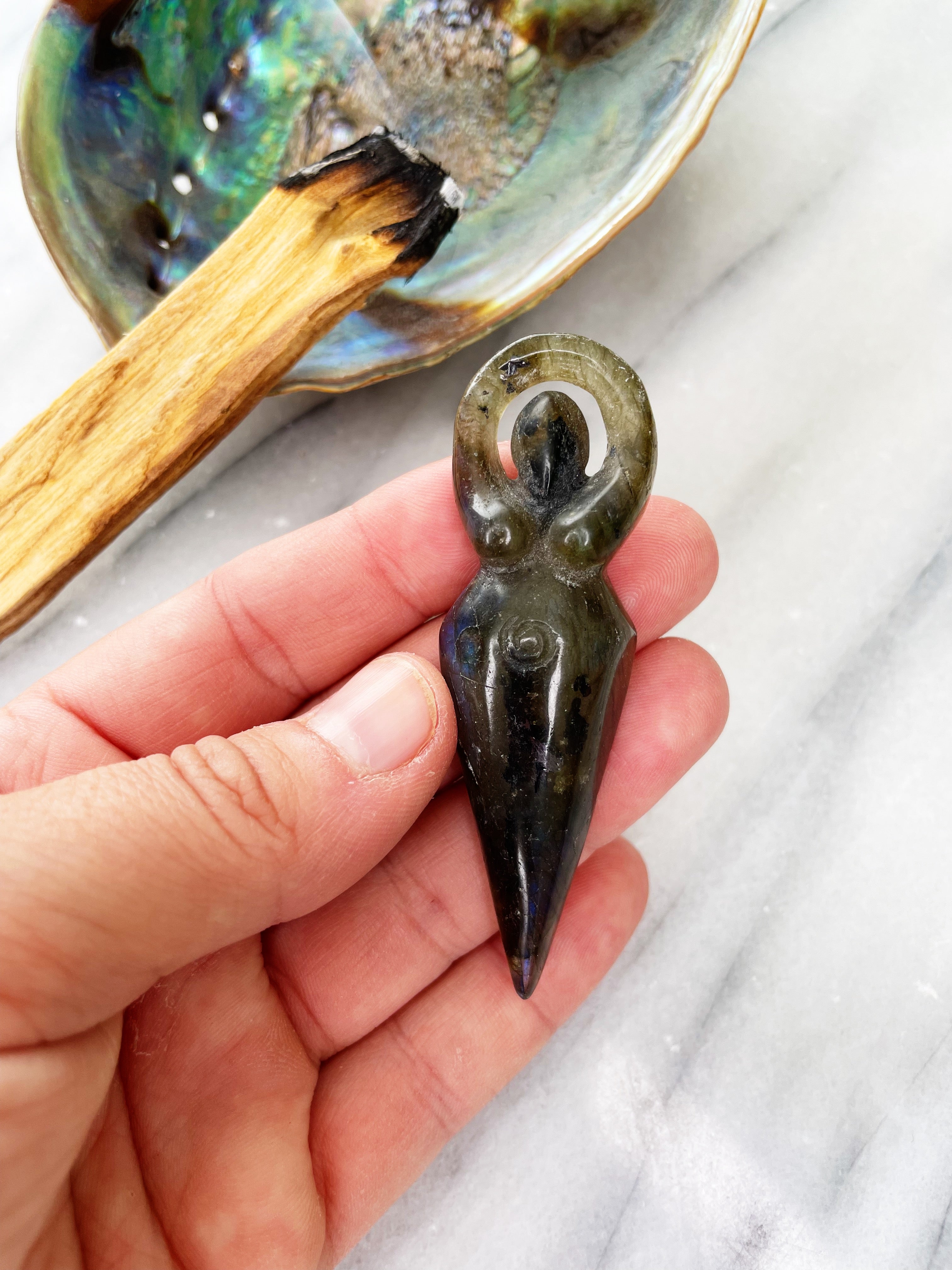Labradorite Goddess | Carving