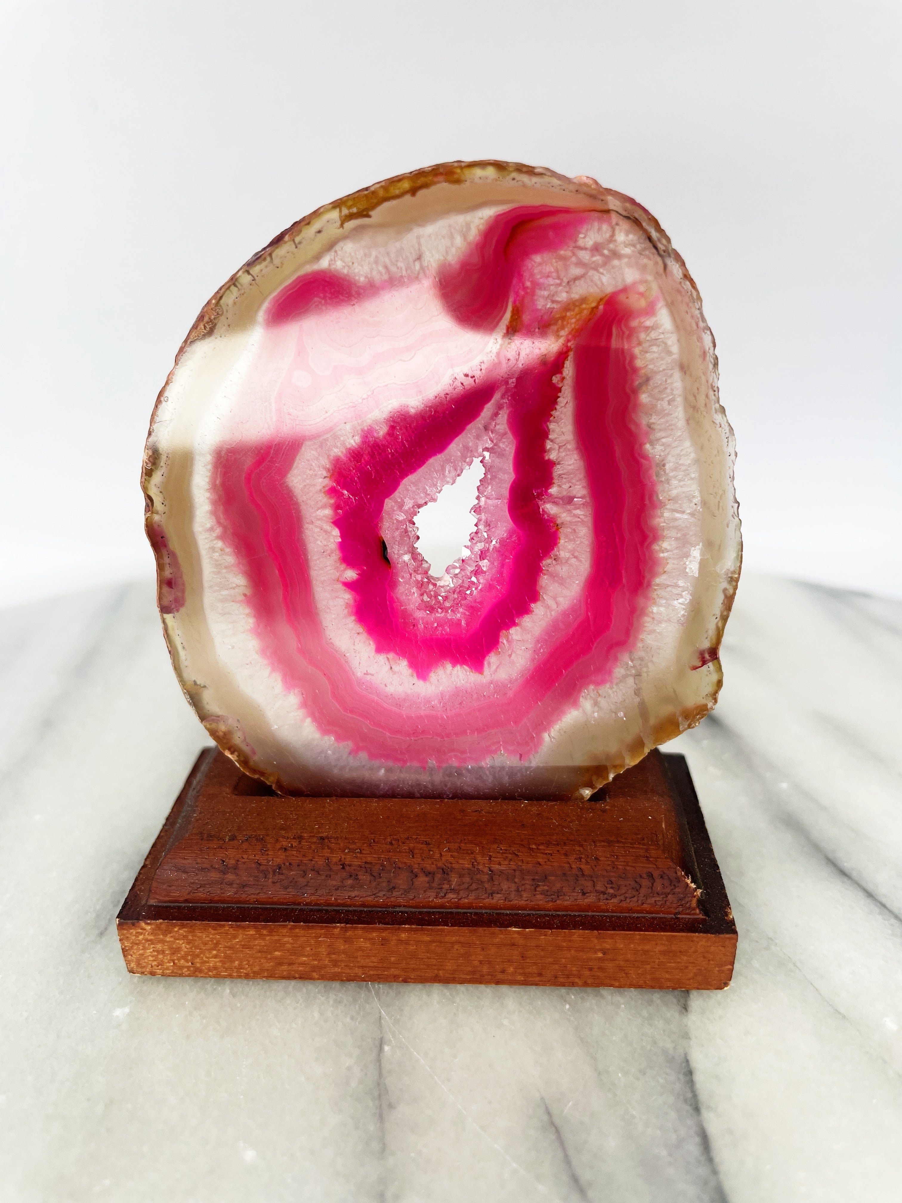 Agate Slice on Stand