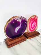 Agate Slice on Stand
