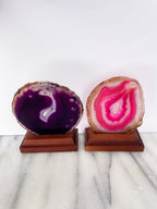 Agate Slice on Stand