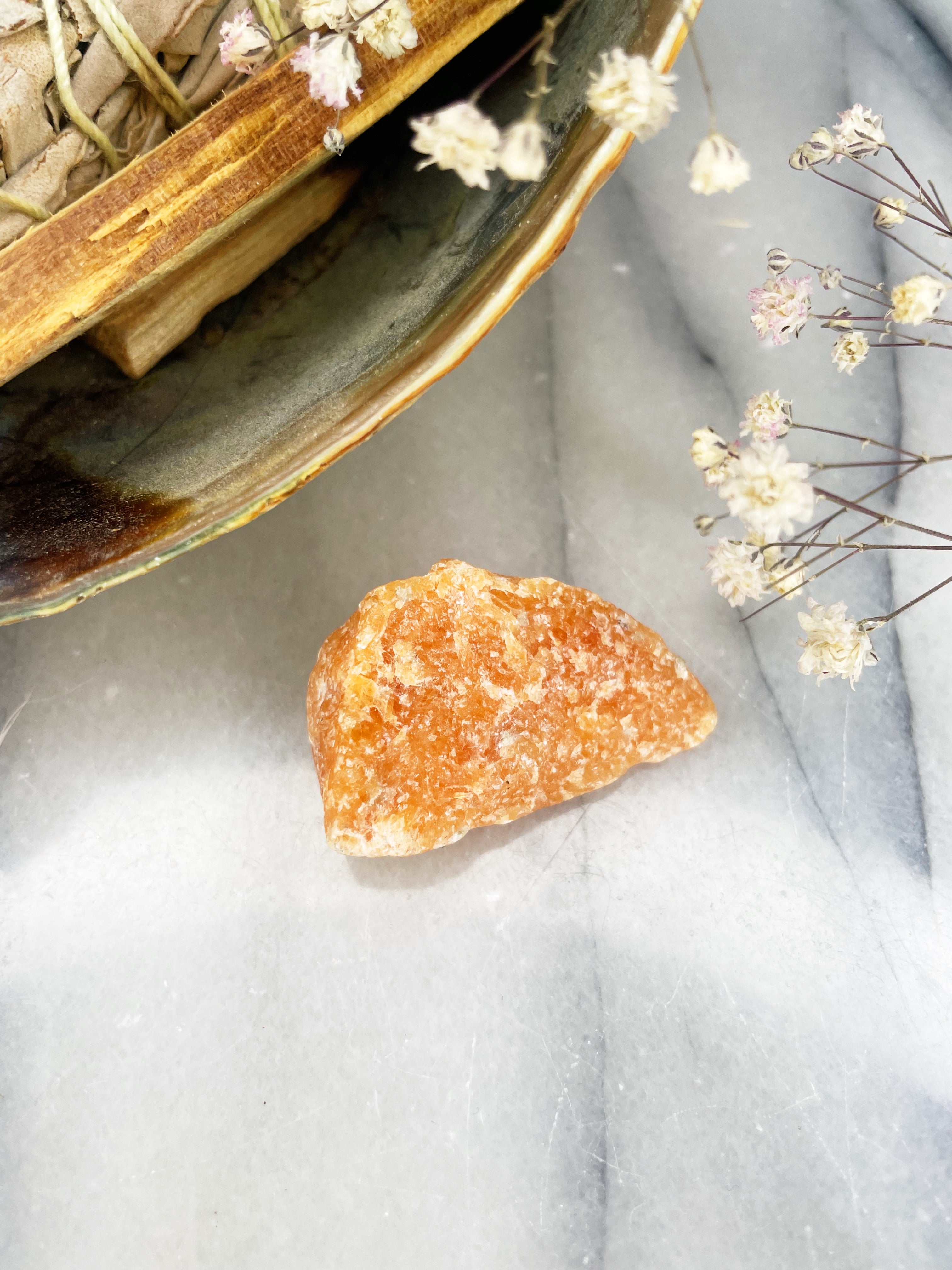 Orange Calcite | Rough